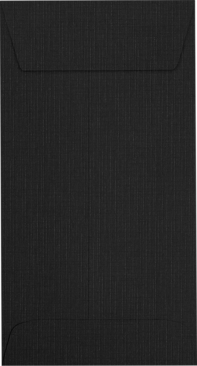 LUXPaper #7 Coin Envelopes | Peel & Press | 3 1/2" x 6 1/2" | Black Linen | 80lb. Text | 250 Qty
