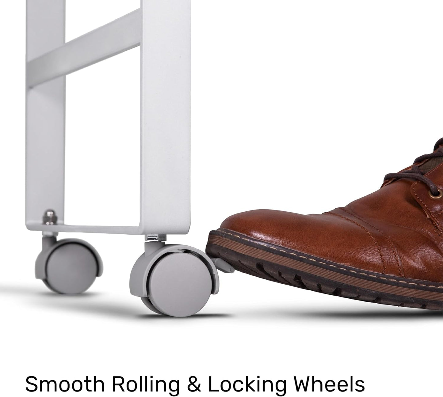 Line Leader 16-Device Mobile Charging Station | Steel Rolling Cart for Laptops, Tablets, & Chromebooks | Open Design with Dividers & UL-Certified Surge Protection | Portable Charging Stand (White)