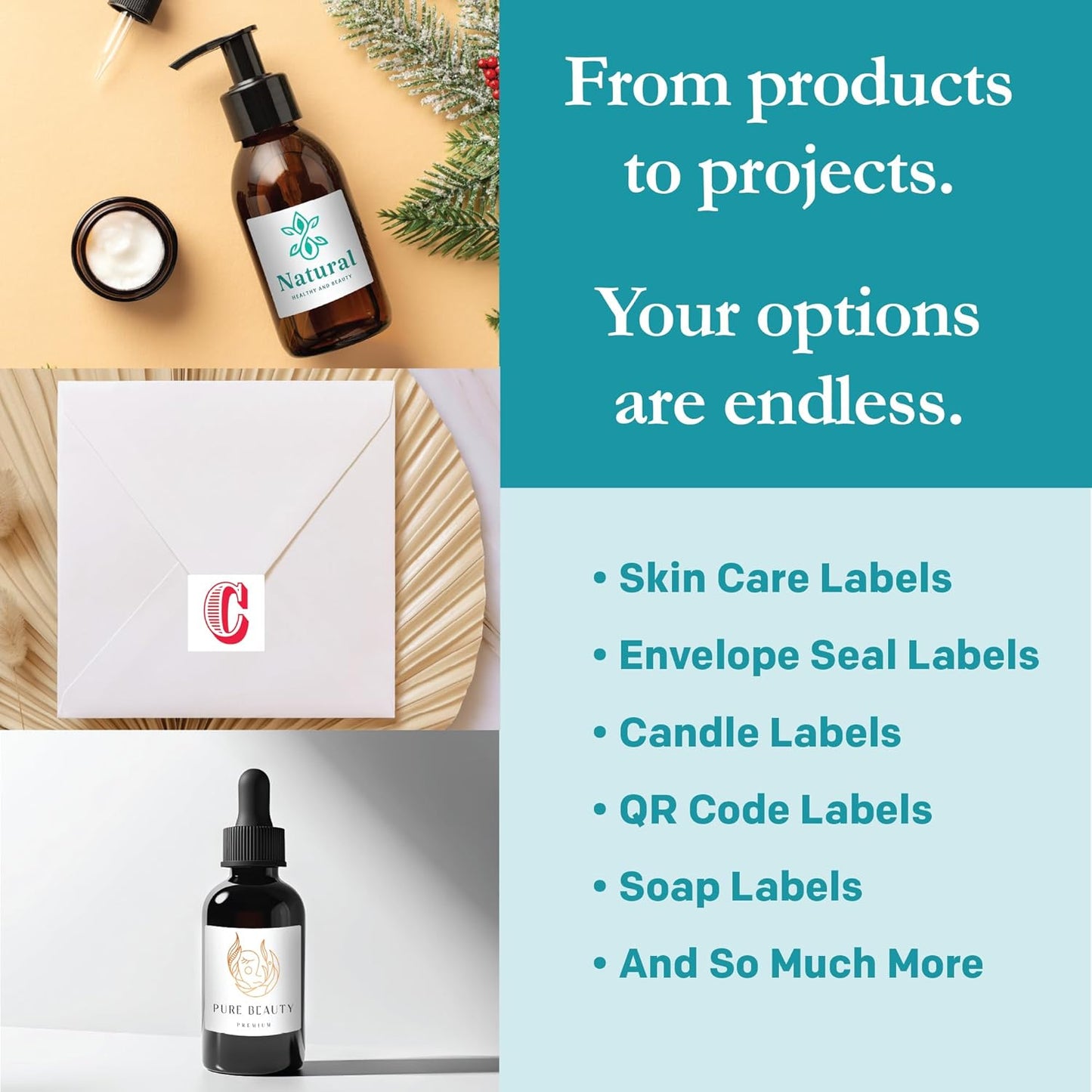 Premium Label Supply White Sticker Square Labels – 1.5" x 1.5" – Laser/Inkjet Compatible – (24 per Sheet), 500 Sheets – 12,000 Total Adhesive Labels