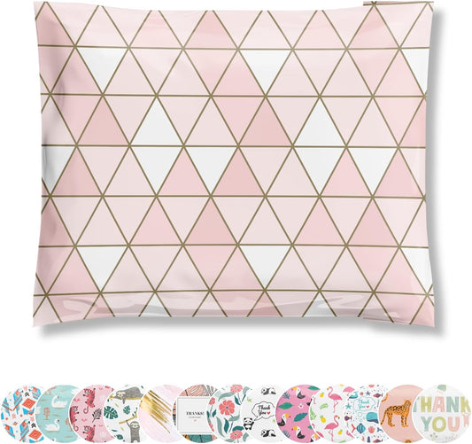 Poly Mailers 10x13 100 Pack | Self-Sealing Shipping Bags Envelopes for Small Business | Waterproof Durable Packaging | Rosé | Pink Gold | à la mode Mailers