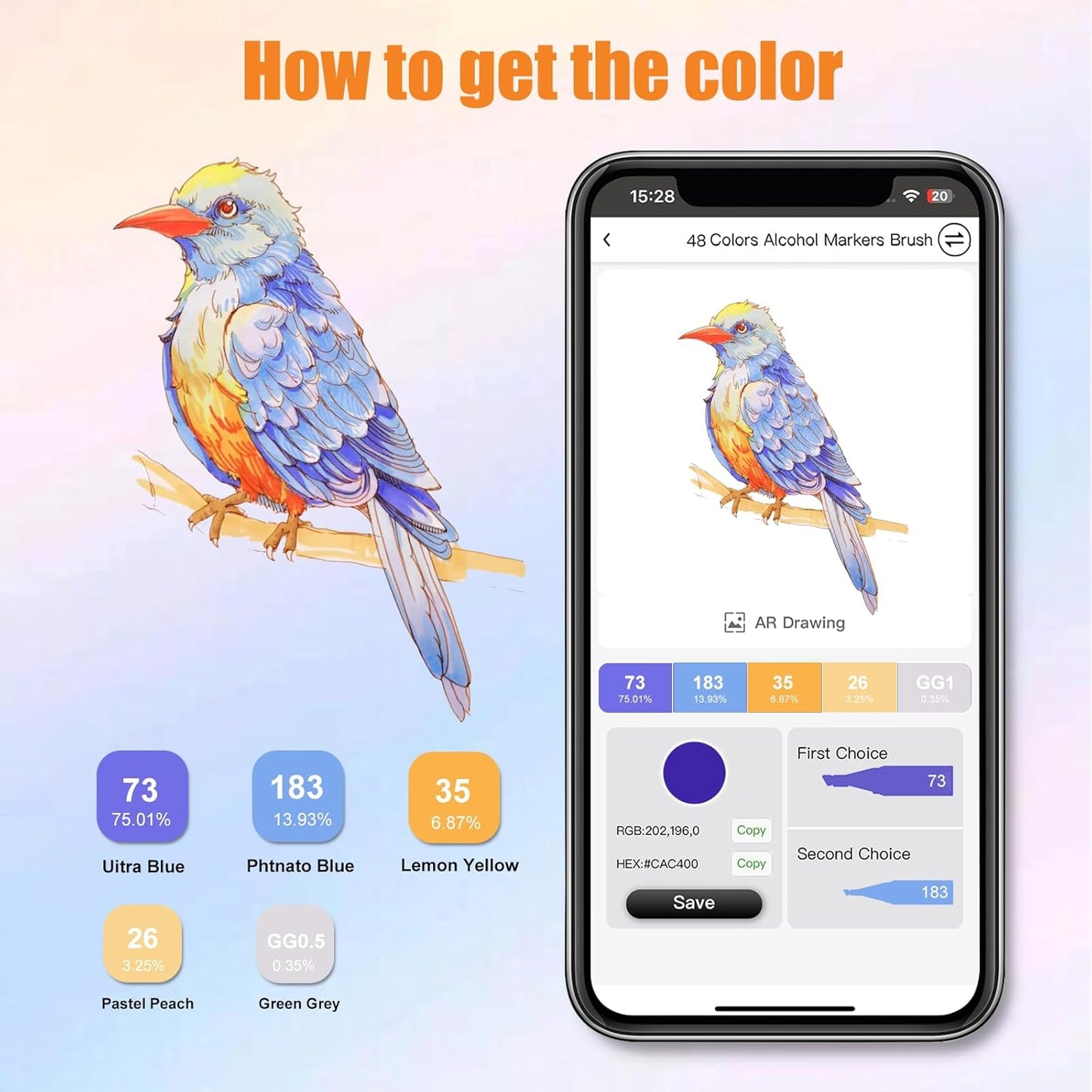 YHC 80 Colors Alcohol Brush Marker with Free App,Dual Tips Art Markers for Adults and Kids, Alcohol Based Brush & Chisel Tips Markers for Drawing, Coloring, Painting, Sketching