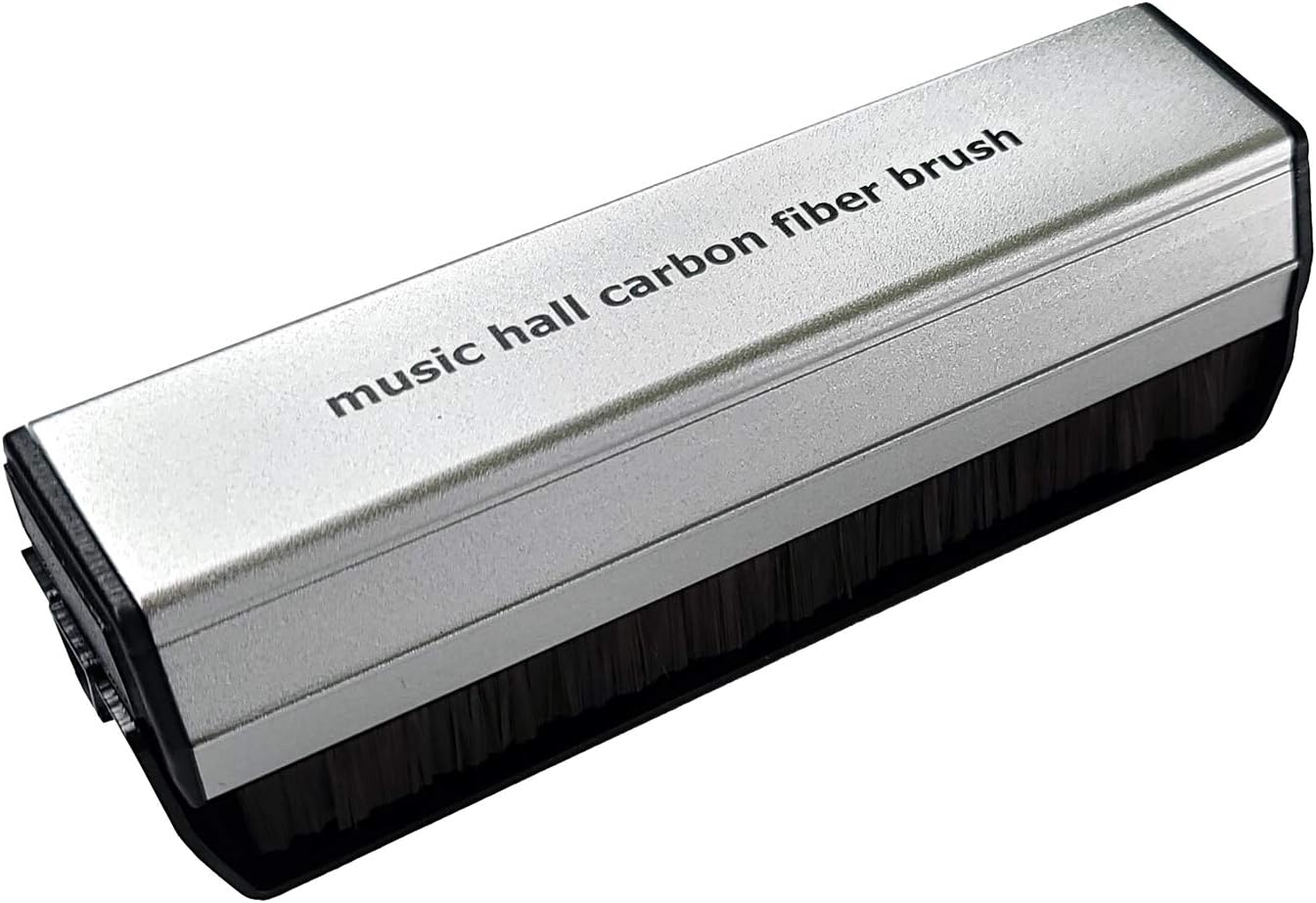 Music Hall H1 Carbon Fiber Vinyl Record Cleaning Brush with Anti-Static Fibers and Support Stand