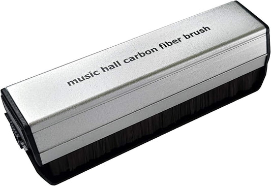 Music Hall H1 Carbon Fiber Vinyl Record Cleaning Brush with Anti-Static Fibers and Support Stand