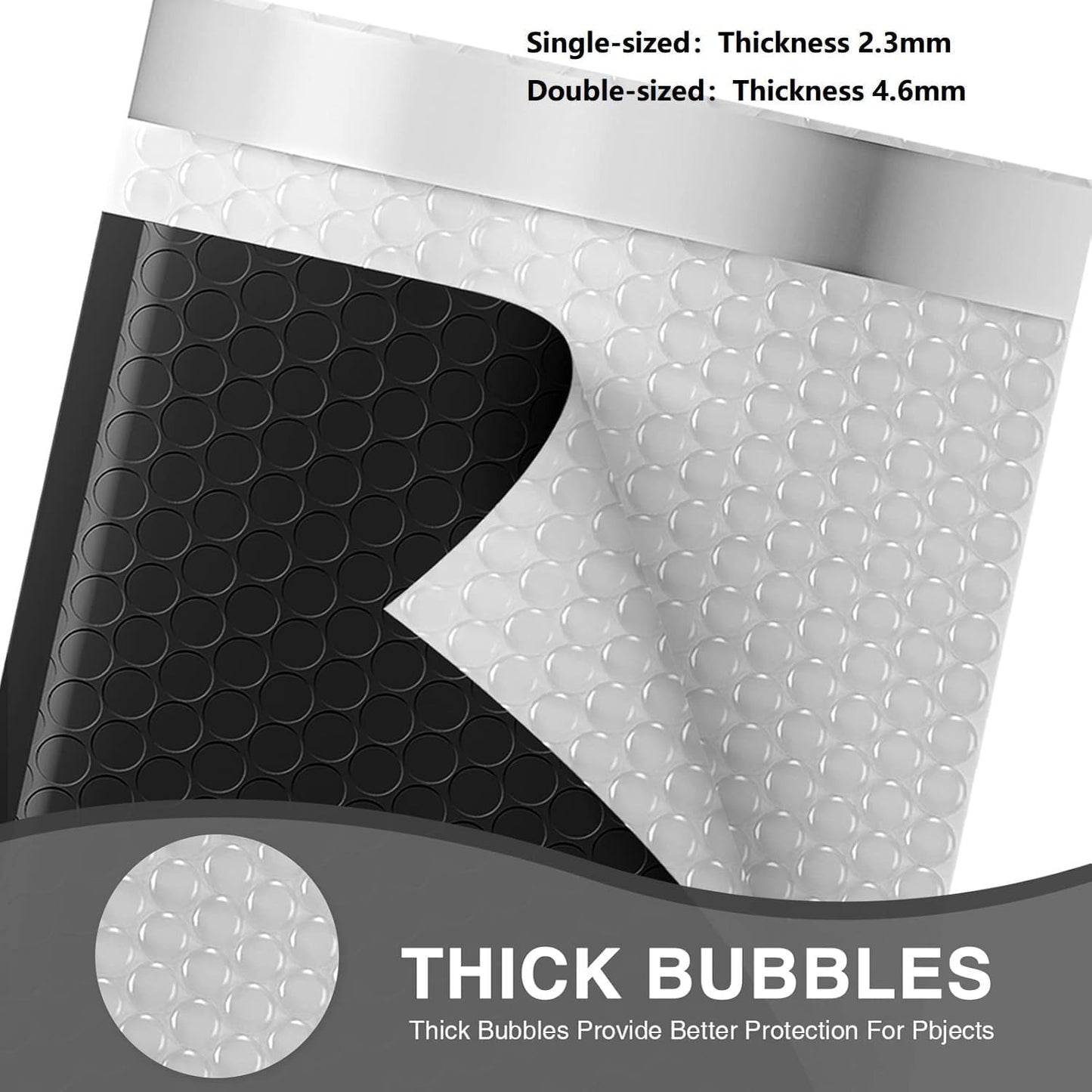 Metronic Bubble Mailers 6x10 Inch100 Pack Black Usable Size 6x9" Opaque Padded Envelopes Waterproof Bubble Envelopes Cushioning Mailer for Small Business Mailing Makeup Jewelry Gifts