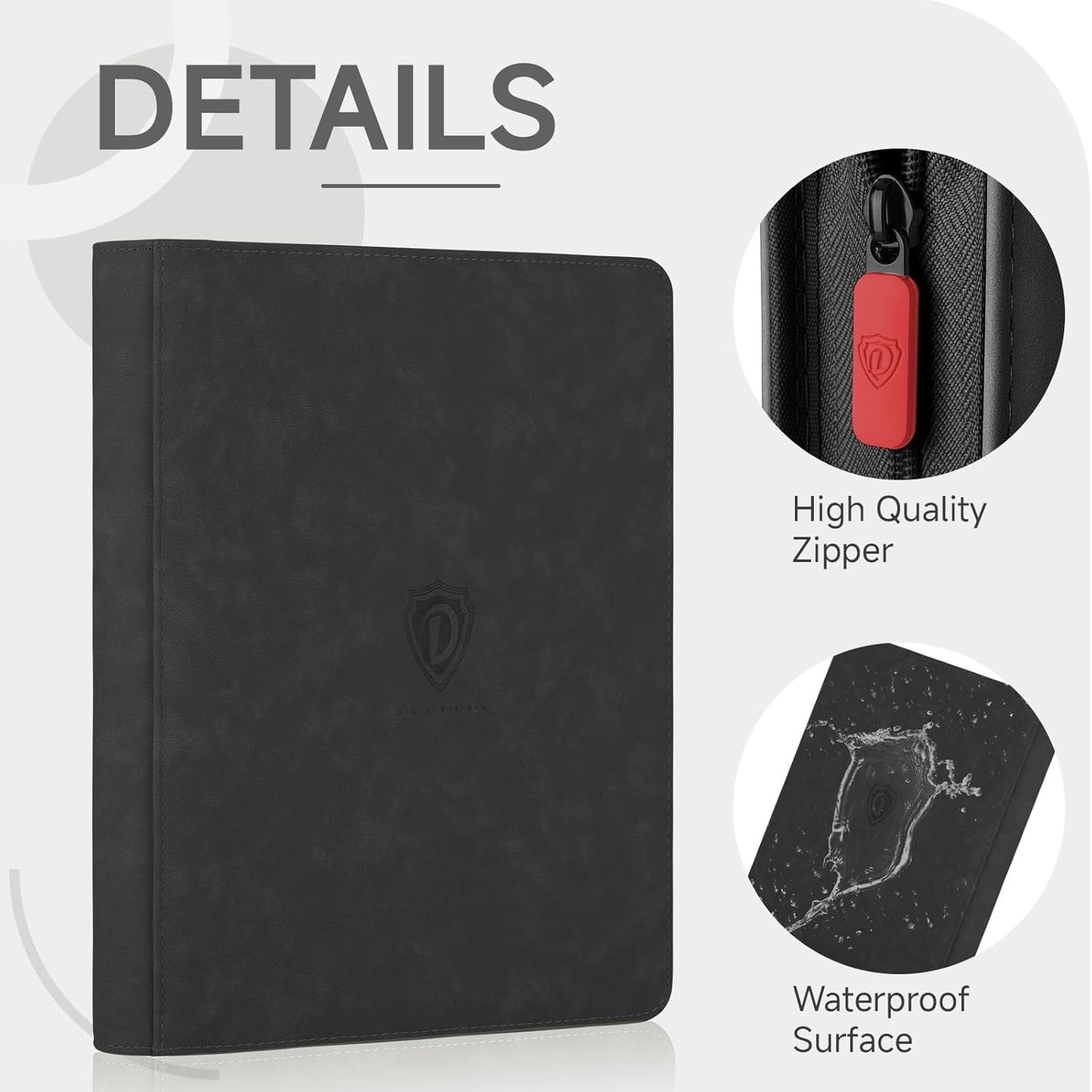 9 Pocket Card Binder,360 Pockets Trading Card Binder,Double Sided Pocket Collection Binder,Card Folder for MTG,TCG,Game Cards,Sport Cards,Black