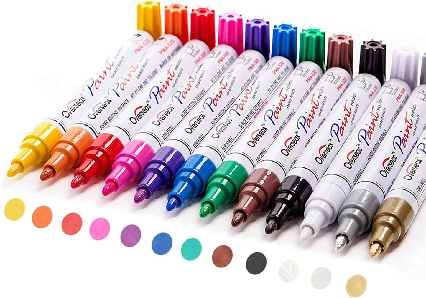 TFIVE Paint Pens Paint Markers on Almost Anything Never Fade Quick Dry and Permanent, Oil-Based Waterproof Marker Pen Set for Rocks Painting, Wood, Fabric, Plastic, Canvas, Glass, Mugs, DIY Craft