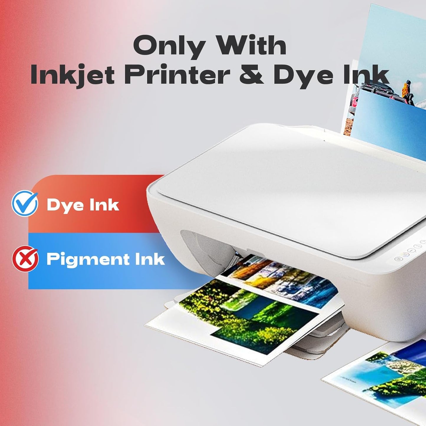 220 Pack Photo Paper Glossy Inkjet 8.5x11 inches 52lb 200Gsm Letter Size for Dye Ink Printers