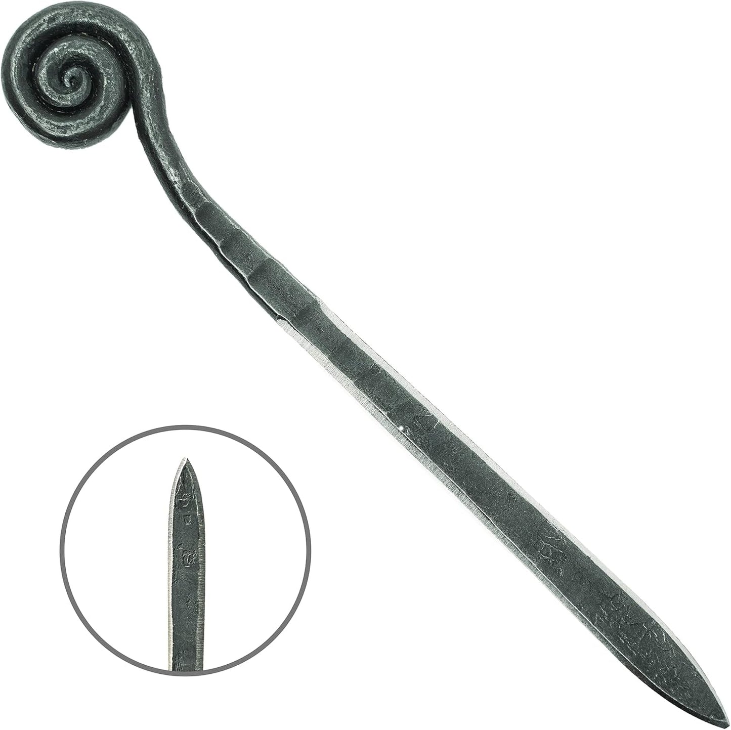 Letter Opener Cast Iron Knife | Luxury, Rustic & Antique Style Desk Accessory for Cutting Open Paper Envelopes & Packages | Made in USA | Fiddlehead