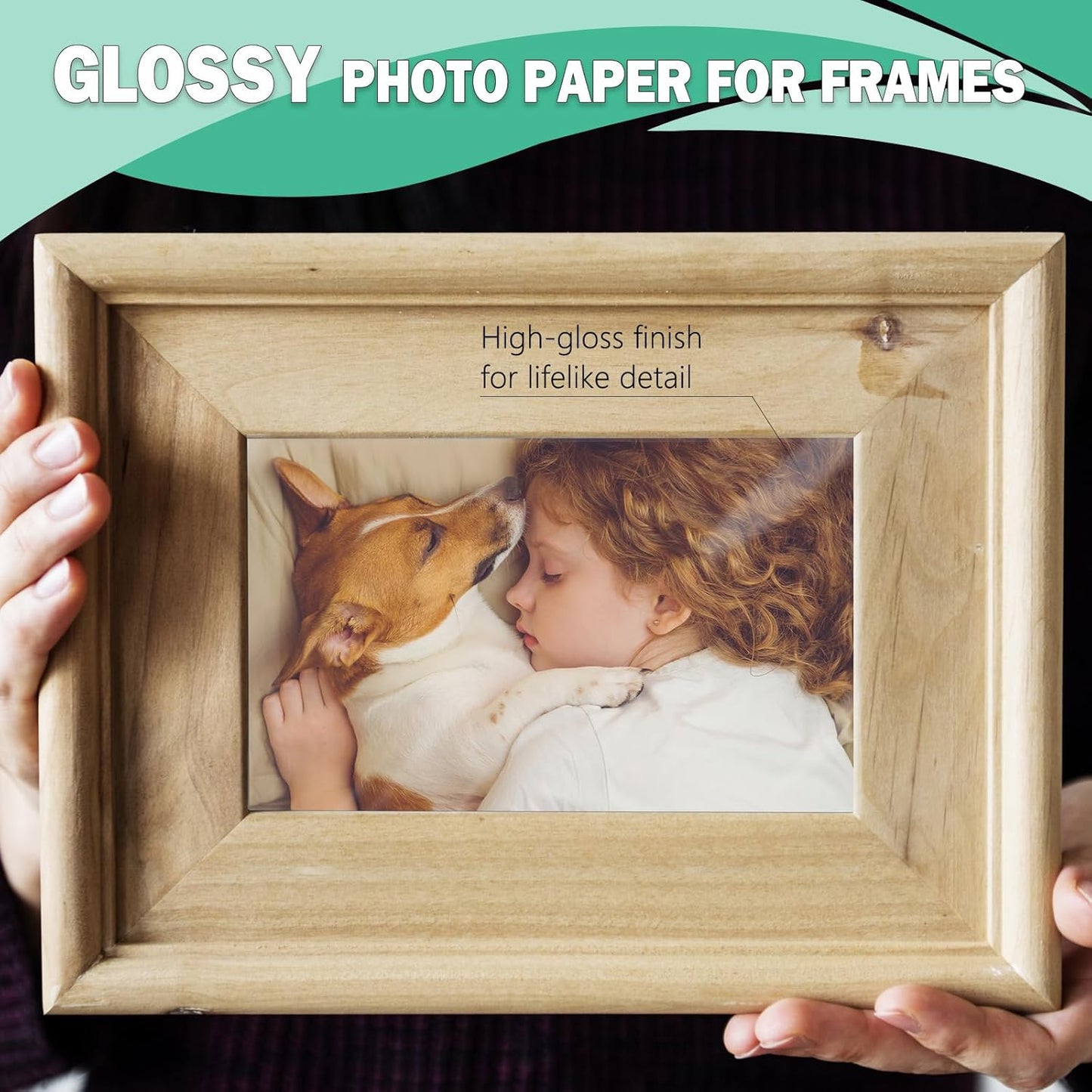 5x7 Photo Paper 100 Pack, 52lb Glossy Photo paper for Inkjet Printer, 200gsm