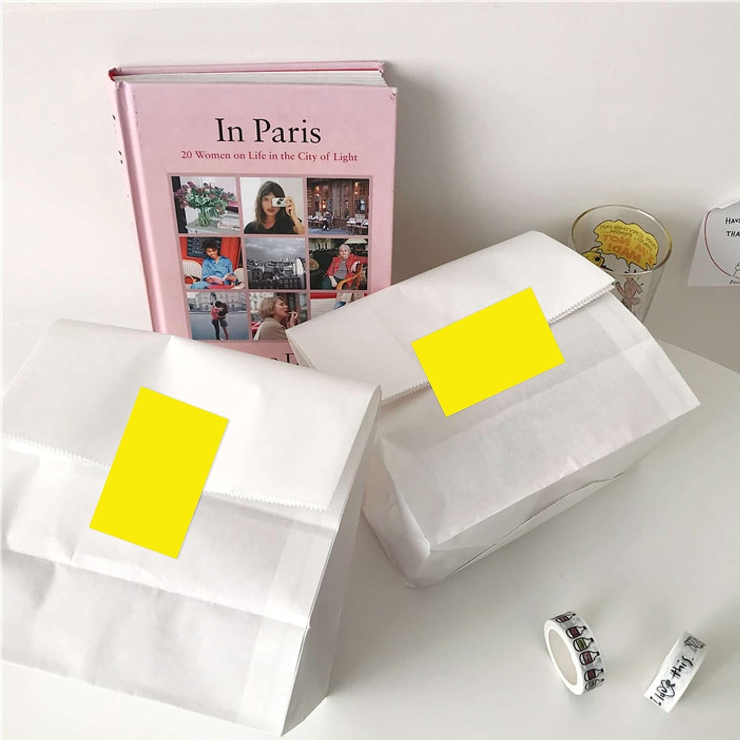 PARLAIM 2 X 3 Inch 250 Per Roll Rectangle Inventory Color Coding Labels, Roll Square Label Inventory Stickers(Fluorescent Yellow)