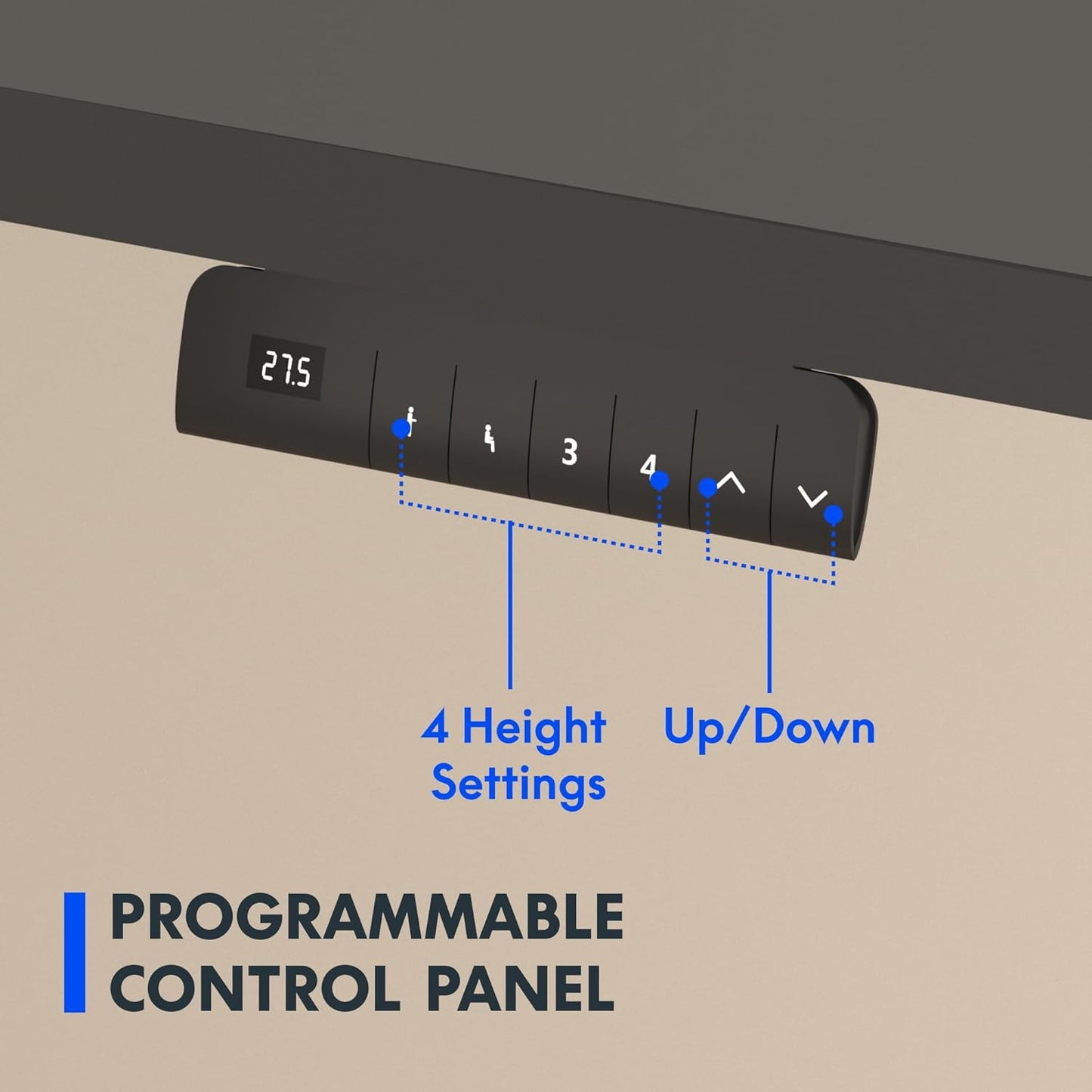 FLEXISPOT E3 Dual Motor Electric Standing Desk 48x30 Inch Whole-Piece Board Height Adjustable Electric Sit Stand Desk (White Frame + Black Desktop, 2 Packages)