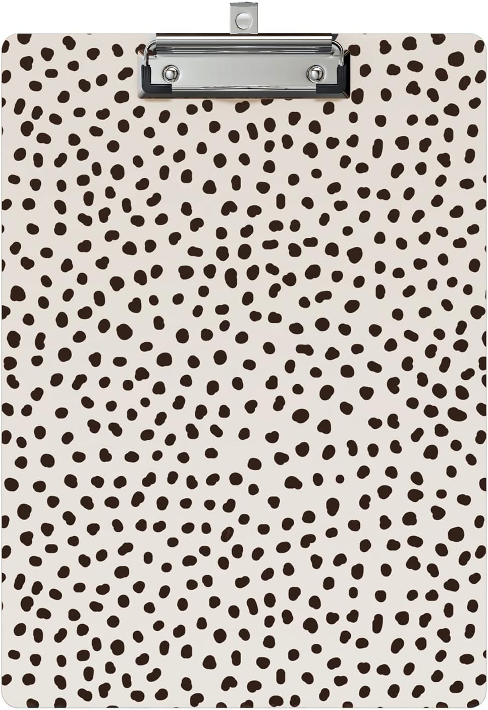 Clipboard Design Decorative Wood A4 Letter Size Clip Boards for Classroom Office, Standard Size 9" x 12.5" with Low Profile Metal Clip - Spots Leopard