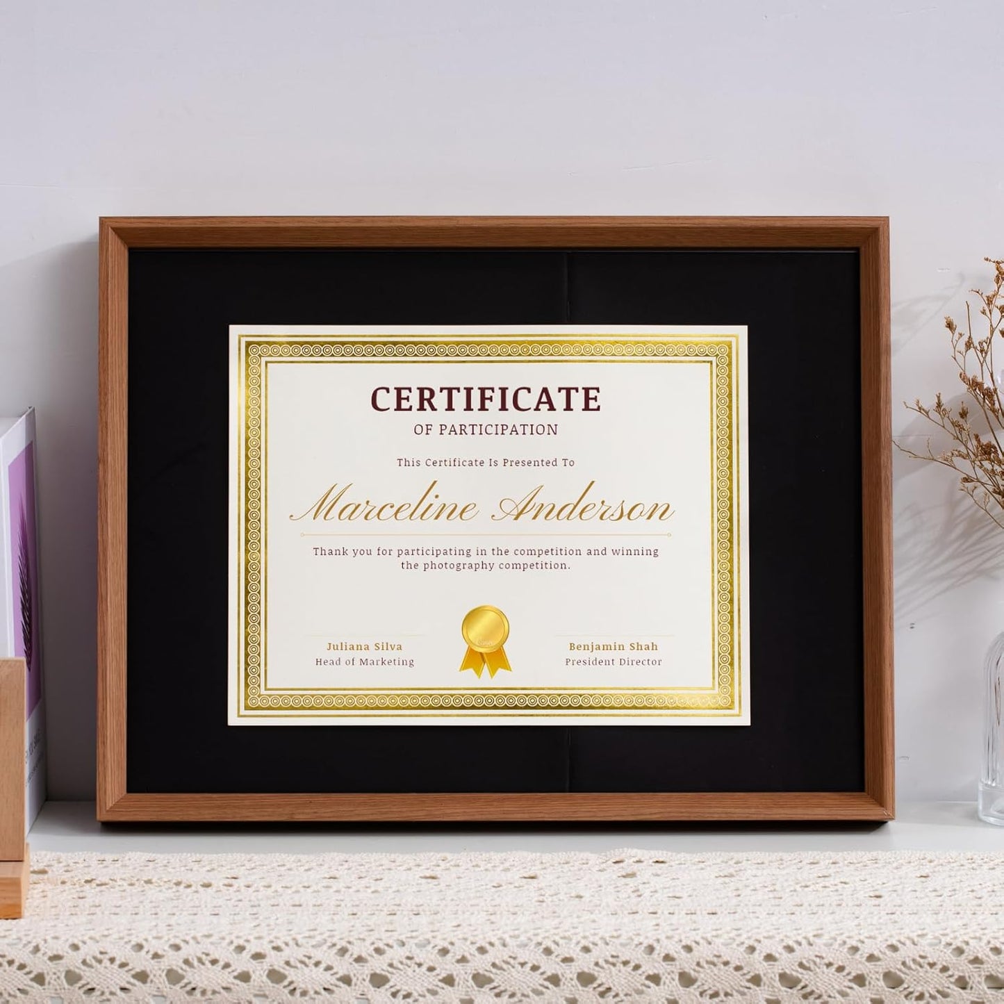 25 Count Certificate Paper 8.5 x 11 for Printing,Blank Gold Foil Border,Award Certificate Paper for Business,Graduation Diploma,School and Achievement (Ivory)