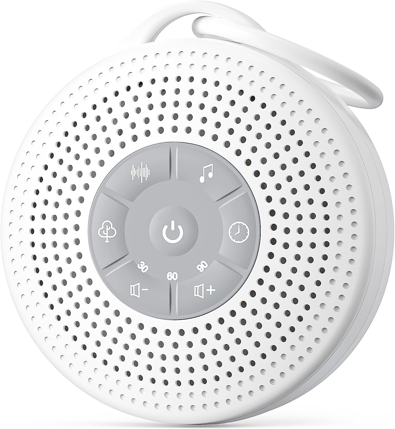 Portable Baby Sound Machine, White Noise Machine with 21 Soothing Sounds, 3 Timer and Memory Function, 2000mAh Powerful Battery, White Noise Sound Machine for Baby Adult (Gray, Normal)