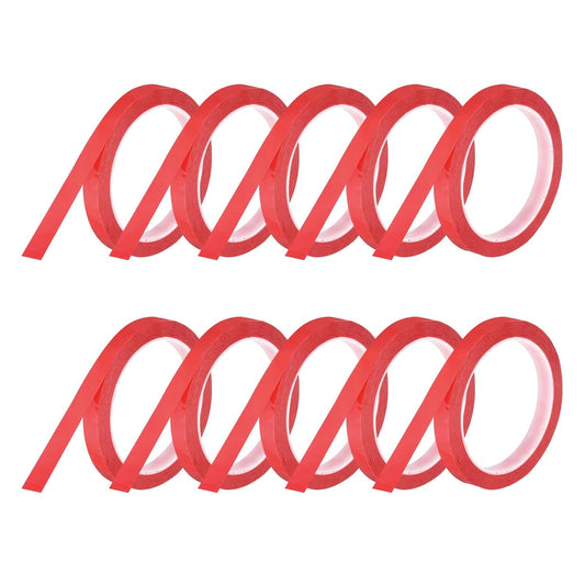 MECCANIXITY 10 Rolls Whiteboard Tape Graphic Chart Tape 15mm 54.7 Yard Art Tape Thin Self-Adhesive Pinstripe Tape Masking Tape for Gift Wrapping Craft Supplies, Red