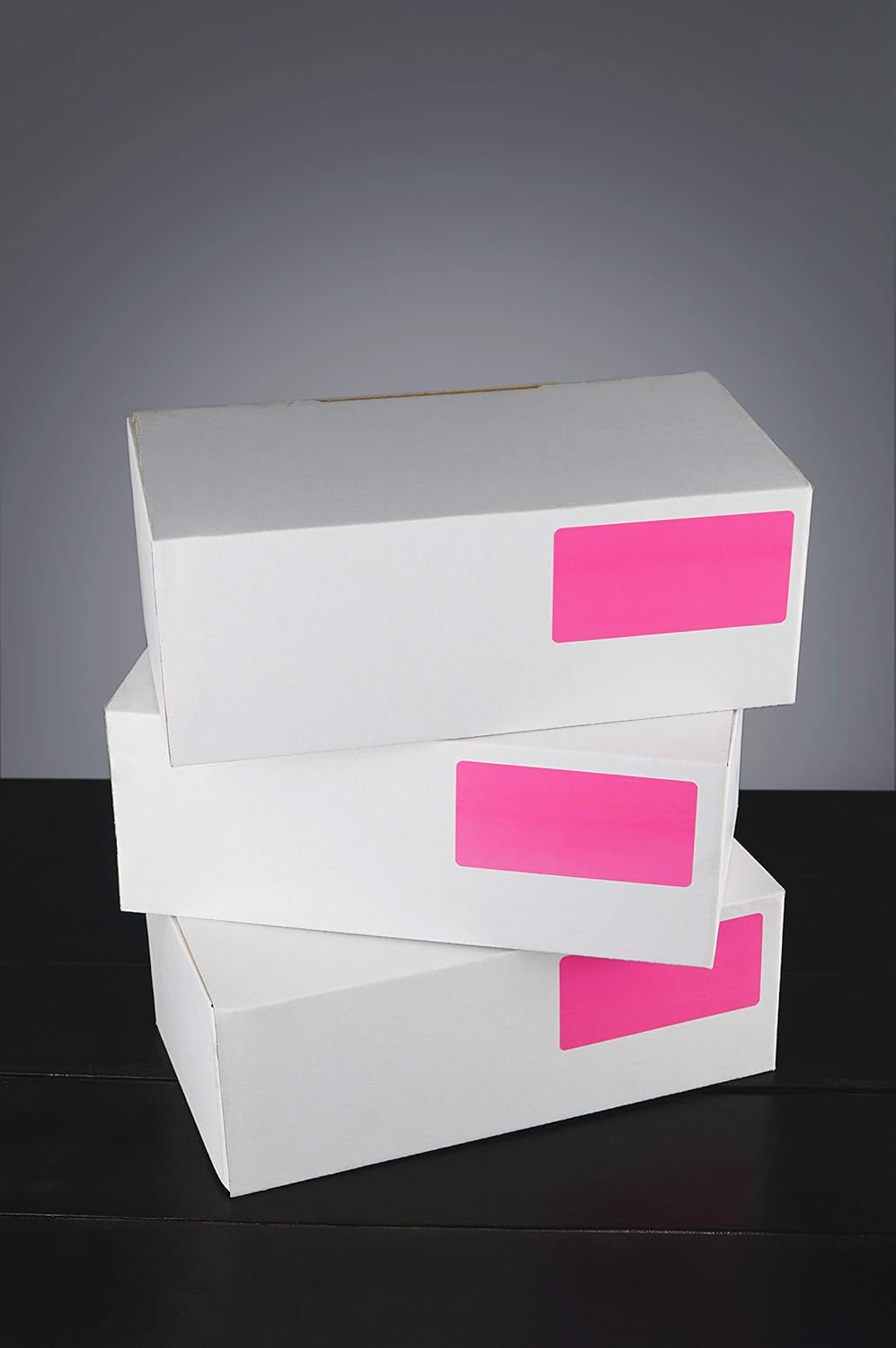 Royal Green Write On Labels Neon Pink Color Stickers for Folders 4x2 inch (100mm x 51mm) - 250 Pack