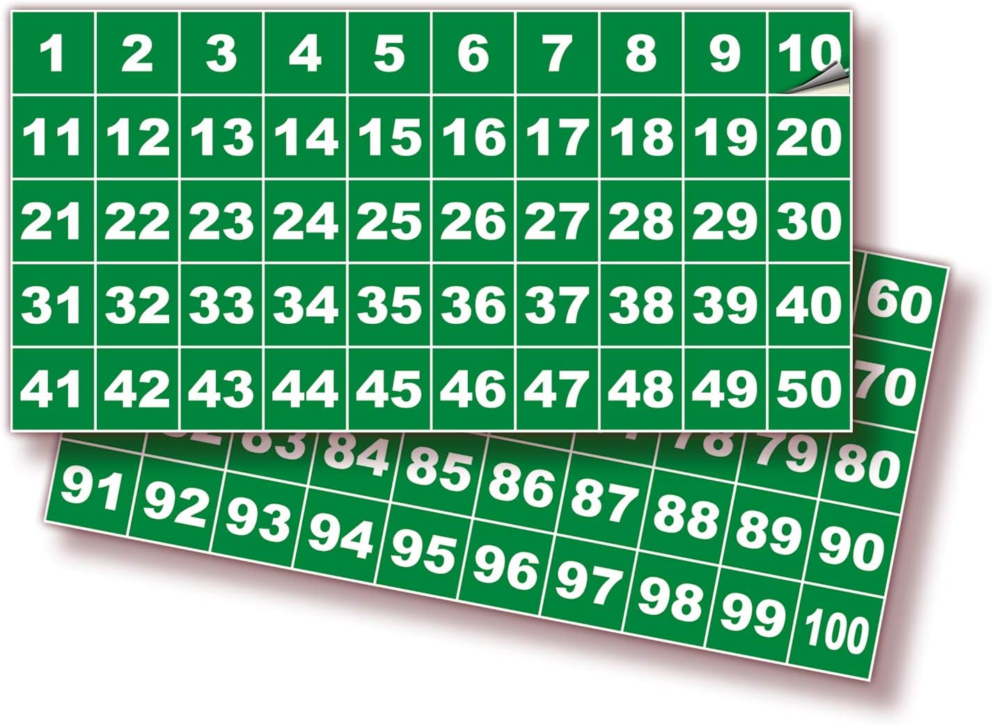 iSYFIX Green Consecutive Number Stickers – 1 to 100, 1-inch, 1 Set – Vinyl Self Adhesive Premium Decal, Ideal for Inventory, Storage, Organizing, Boxes, Bins, Toolbox, Lockers & More, Indoor/Outdoor