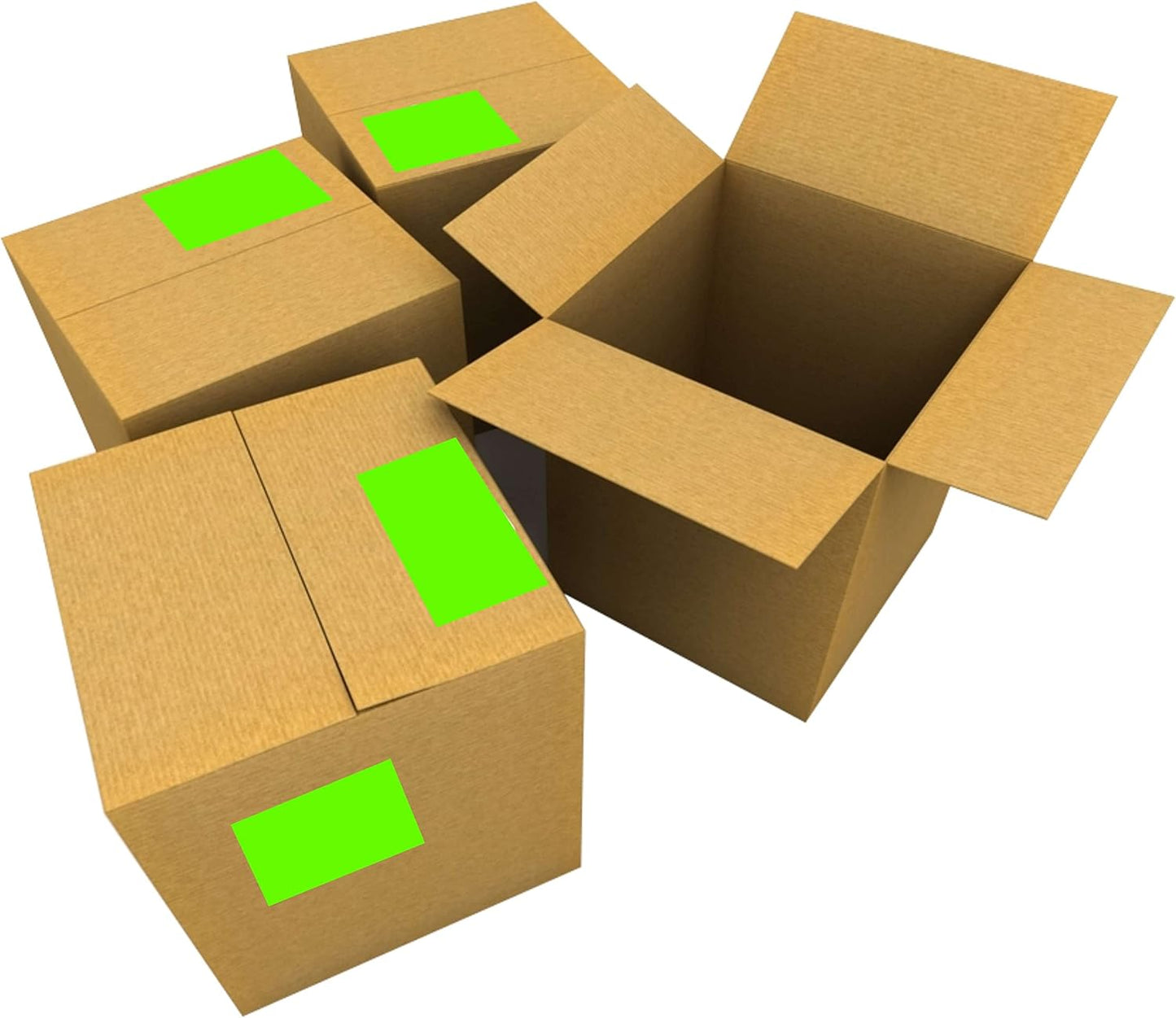 PARLAIM 3" x 2" Adhesive Color Cod Stickers,250 per Dispenser Box Roll Square Label Inventory Stickers (Fluorescent Green)