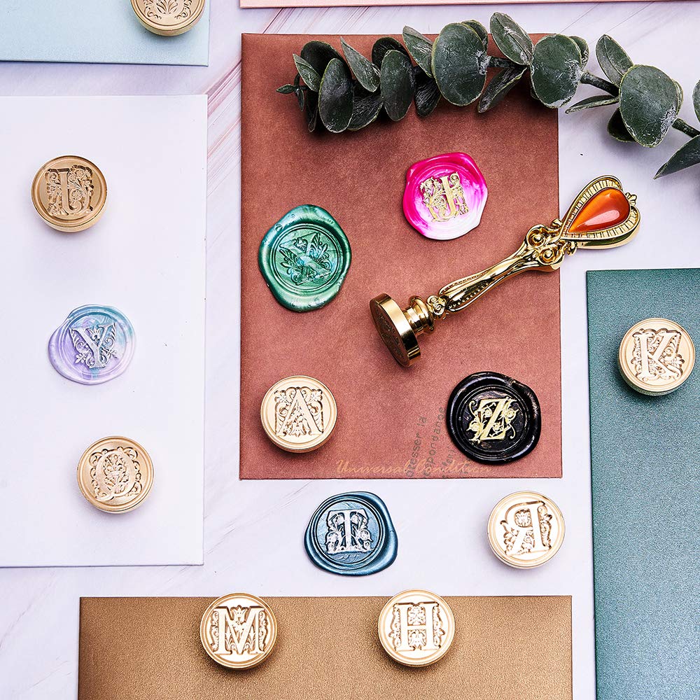 Letter X Alphabet Sealing Wax Stamp, Initial Sealing Wax Seal Stamp, Gold