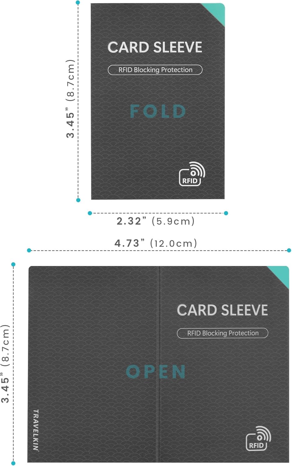 7 Folding RFID Blocking Sleeves Identity Theft Protection Lightweight And Compact Design to Fit in Any Pocket or Wallet