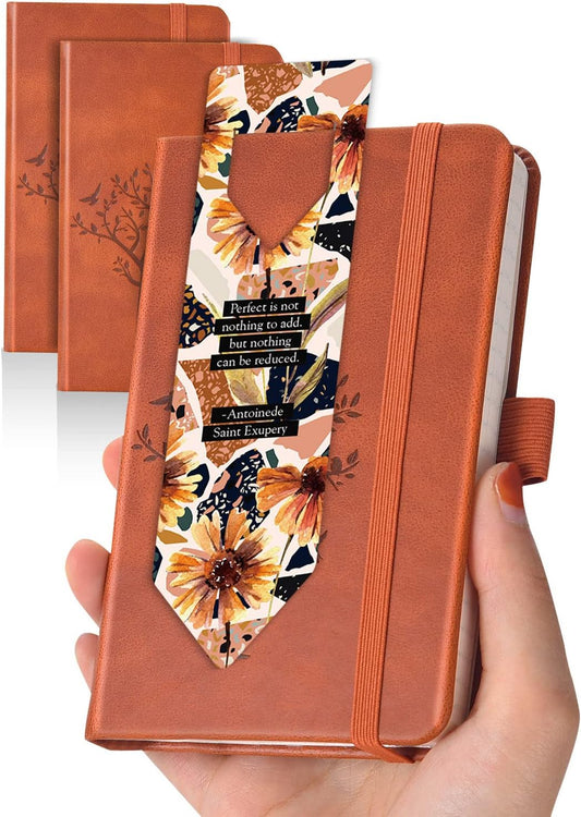 AISBUGUR Pocket Notebook, Small Notebook, 2-Pack Total 320 Pages,3.7" x 5.7" Pocket Notebook (2 Pack, Brown 2)