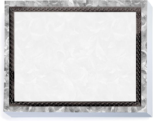 PaperDirect Black Marbleized Leaf Specialty Certificates, Silver Foil Embossed Border 8 1/2 inch x 11 inch, 38lb Cover Stock, 50 Count, for School, Work, Diplomas & Award Certificates