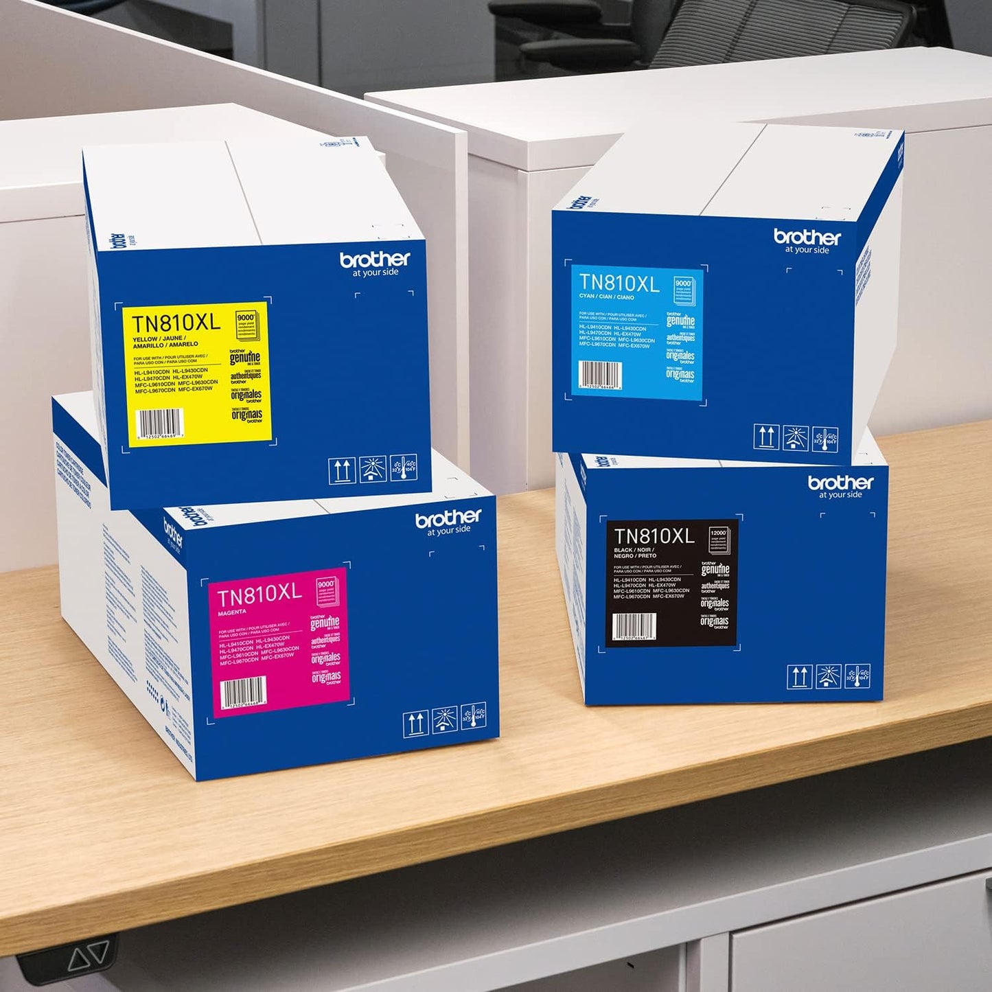Brother Genuine High Yield Toner Cartridge, TN810XLC, Replacement Cyan Toner, Page Yield Up to 9,000 Pages