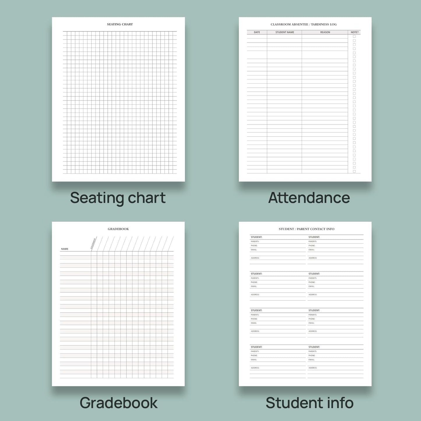 POPRUN Teacher Planner 2025-2026, (Disc-Bound Letter Size - 8.5'' x 11'') Academic Lesson Planner (Jul. 2025 - Jun. 2026) with Monthly Tabs, 2-Sided Pocket, Hardcover for Teachers, Black