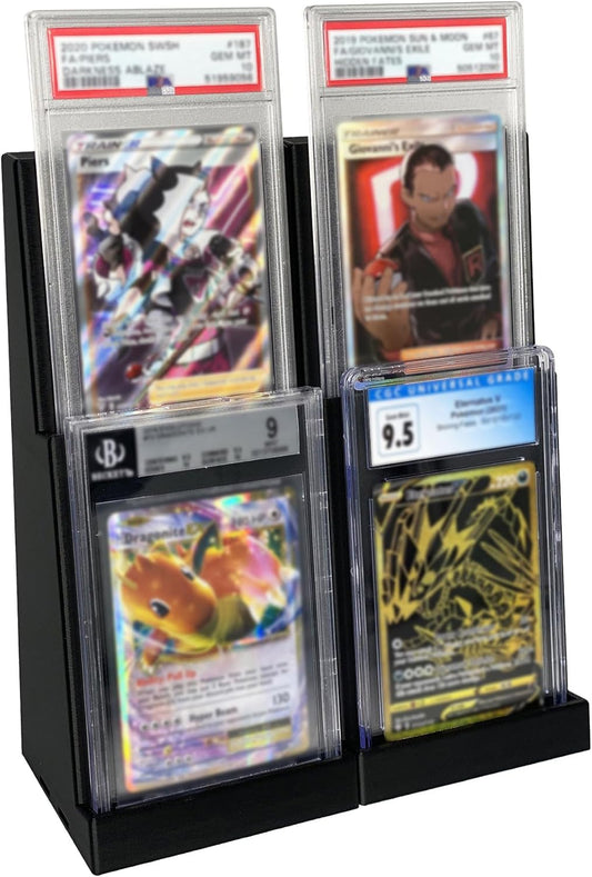 Graded Display Slab Stadium (2 Pack) - Compatible With PSA, Beckett, and CGC - Trading Card Holder and Stand for Sports Cards