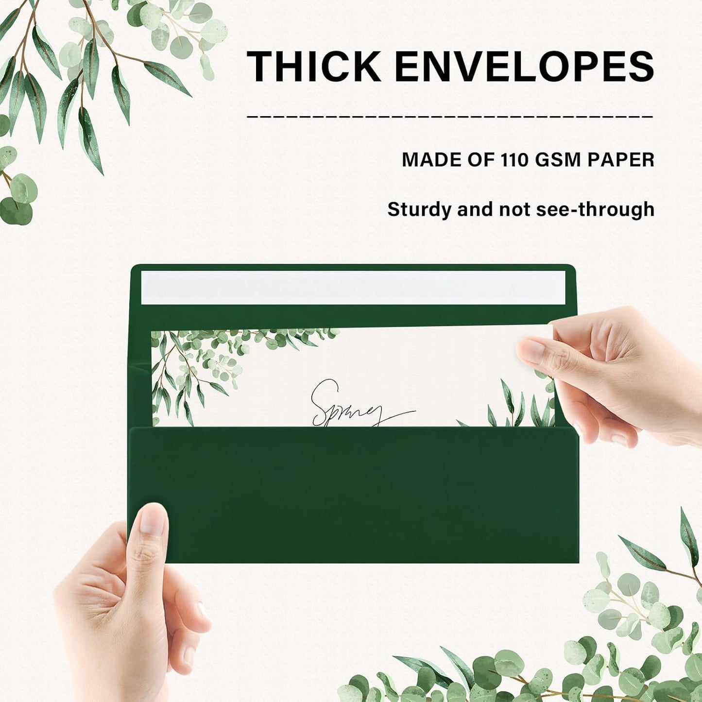 100 Pack #10 Christmas Red and Green Envelopes Letter Size, Business Envelopes Self Seal for Invoices, Letter Mailing, Office Checks, 4 1/8 x 9 1/2 Inches