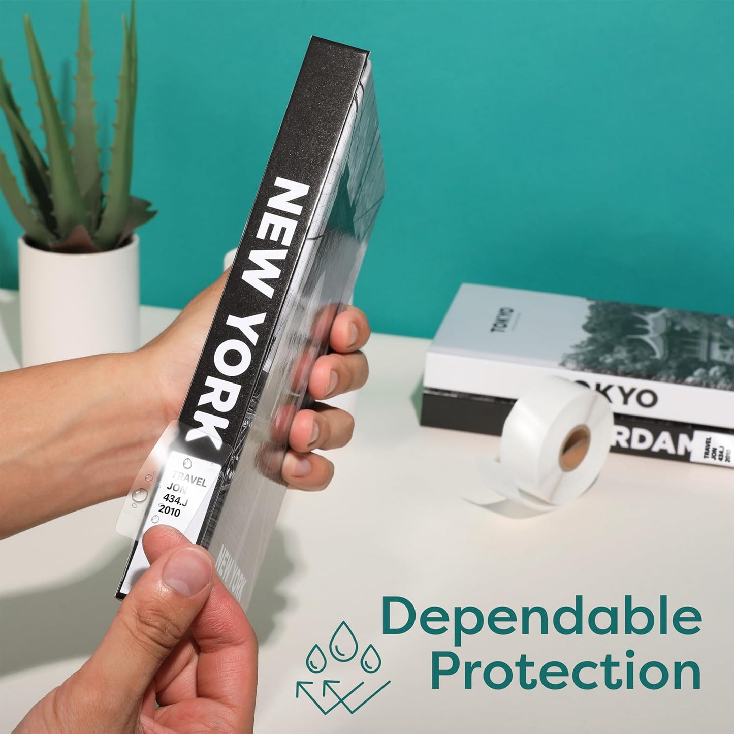 Aegis Adhesives - 1" Clear Circle Labels - Perforated Stickers for Use as Protective Covers, Sealing Envelopes and Boxes, Library Book Spines, and More (1 Roll, 5000 Labels/Roll)