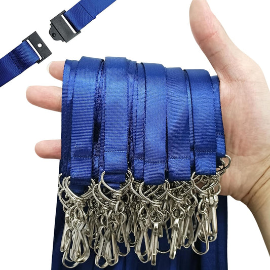 DE Breakaway Lanyards for Id Badges,Teacher Lanyard with with J-Hook Bulk Flat Lanyards for Name tag ID Badges Holder