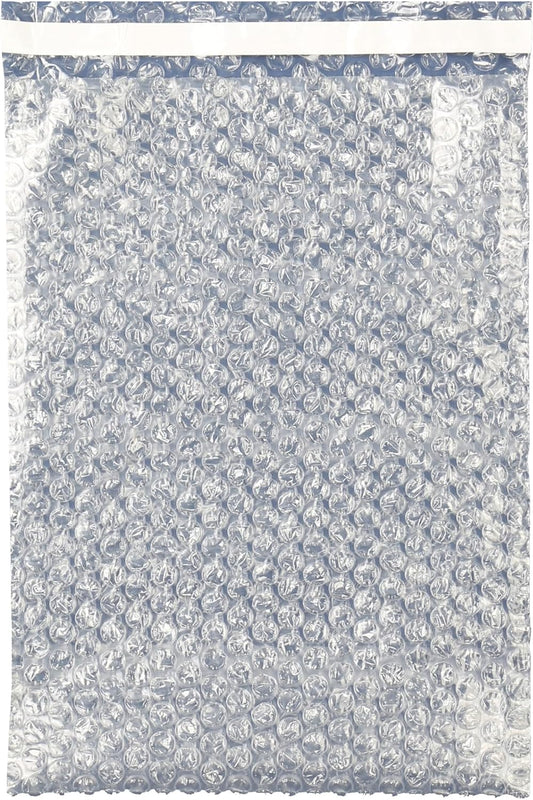 The Boxery 8x11.5" Clear Self-Sealing Bubble Out Bag Pouches -350 Pack- Bubble Cushion Wrap Bags for Packing, Storage, Moving, and Shipping fragile items