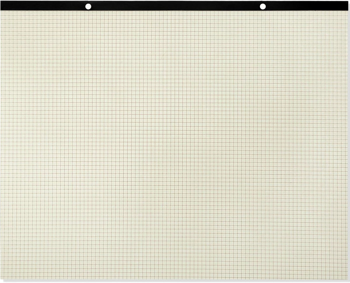 Fainne Large Engineering Graph Paper Pad 22''x17'' Landscape 4" x 4"Grid Pad Giant Drafting Sketching Graph Paper for Engineer Architect Designer Mathematician Draftsman(Beige and Brown)