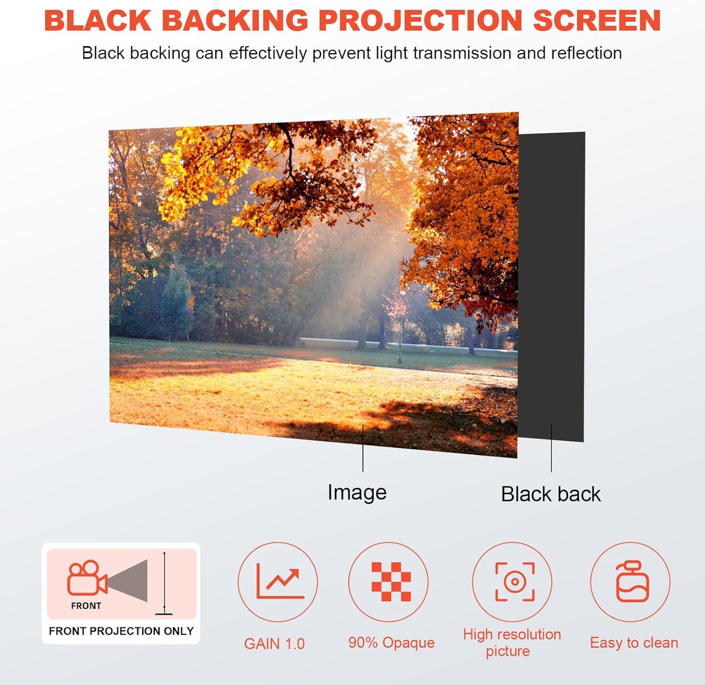 Upgrade Projector Screen Heavy-Duty Stand 120 inch Portable Projection Screen 16:9 4K HD Front Projections Movies Screen with Carry Bag for Indoor Outdoor Home Theater Backyard Cinema Travel