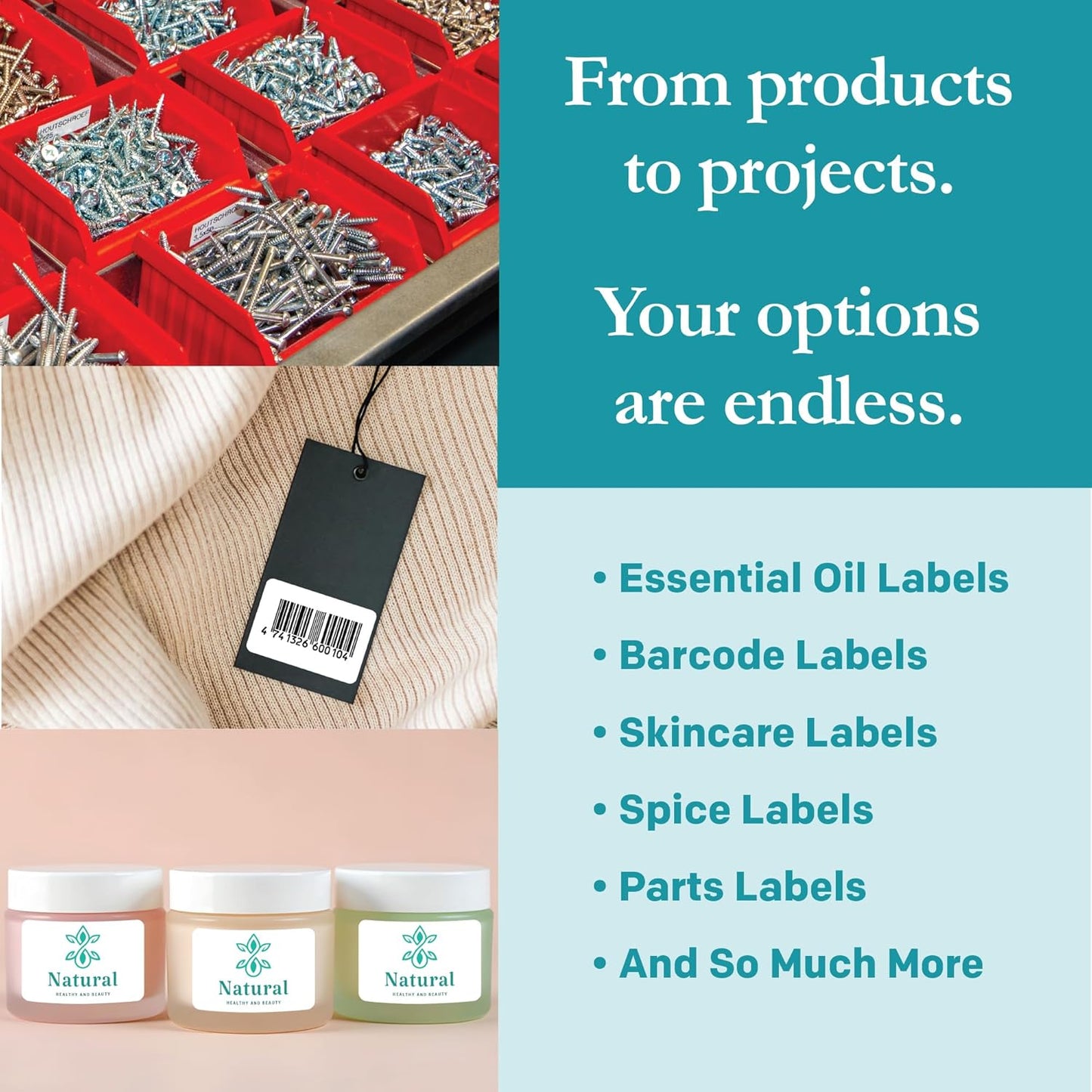Premium Label Supply White Sticker Barcode Labels – 1.5" x 1" – Laser/Inkjet Compatible – (50 per Sheet), 1000 Sheets – 50,000 Total Adhesive Labels
