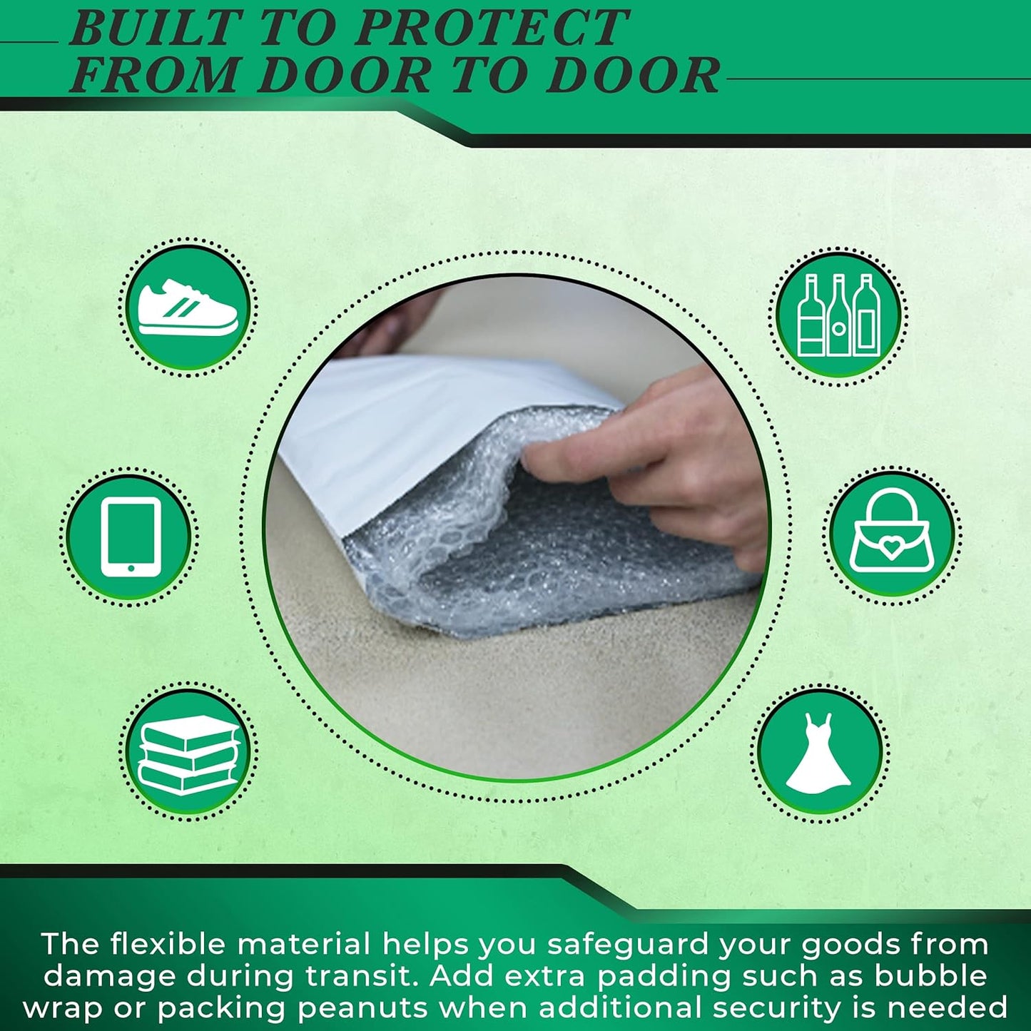 1000 Pack Secure Seal White Poly Mailers Shipping Bags - Safe Shipping with 19x24 Mailers Poly Bags - E-Commerce Poly Bags for Shipping - Self Sealing 2 Mil Poly Shipping Envelopes