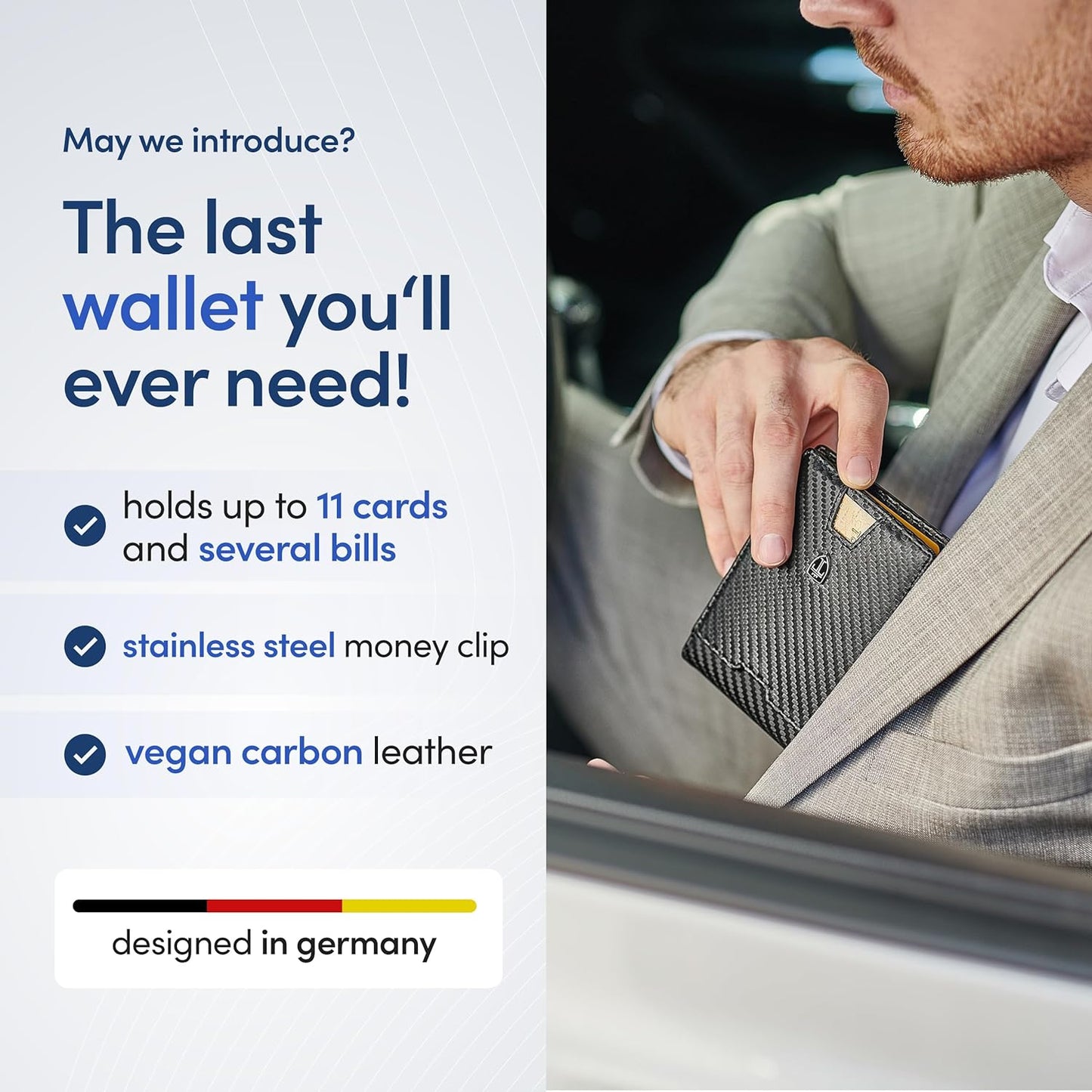 TRAVANDO Mens Wallet with Money Clip AUSTIN RFID Blocking Bifold Credit Card Holder for Men with Gift Box