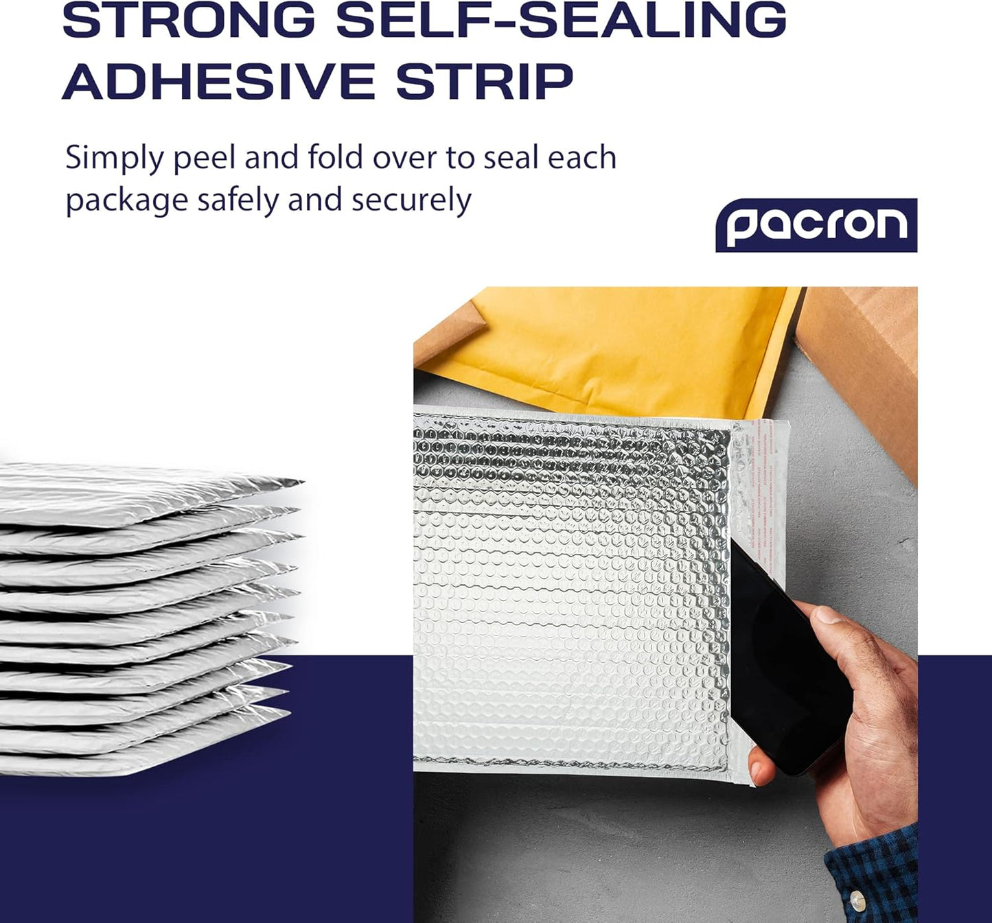 300-Pack Insulated Silver Thermal Bubble Mailers 6 x 7 - Waterproof Metallic Foil Self-Sealing Padded Envelopes for Cold Shipping, Perishables, Food, Cosmetics, Pharmaceuticals