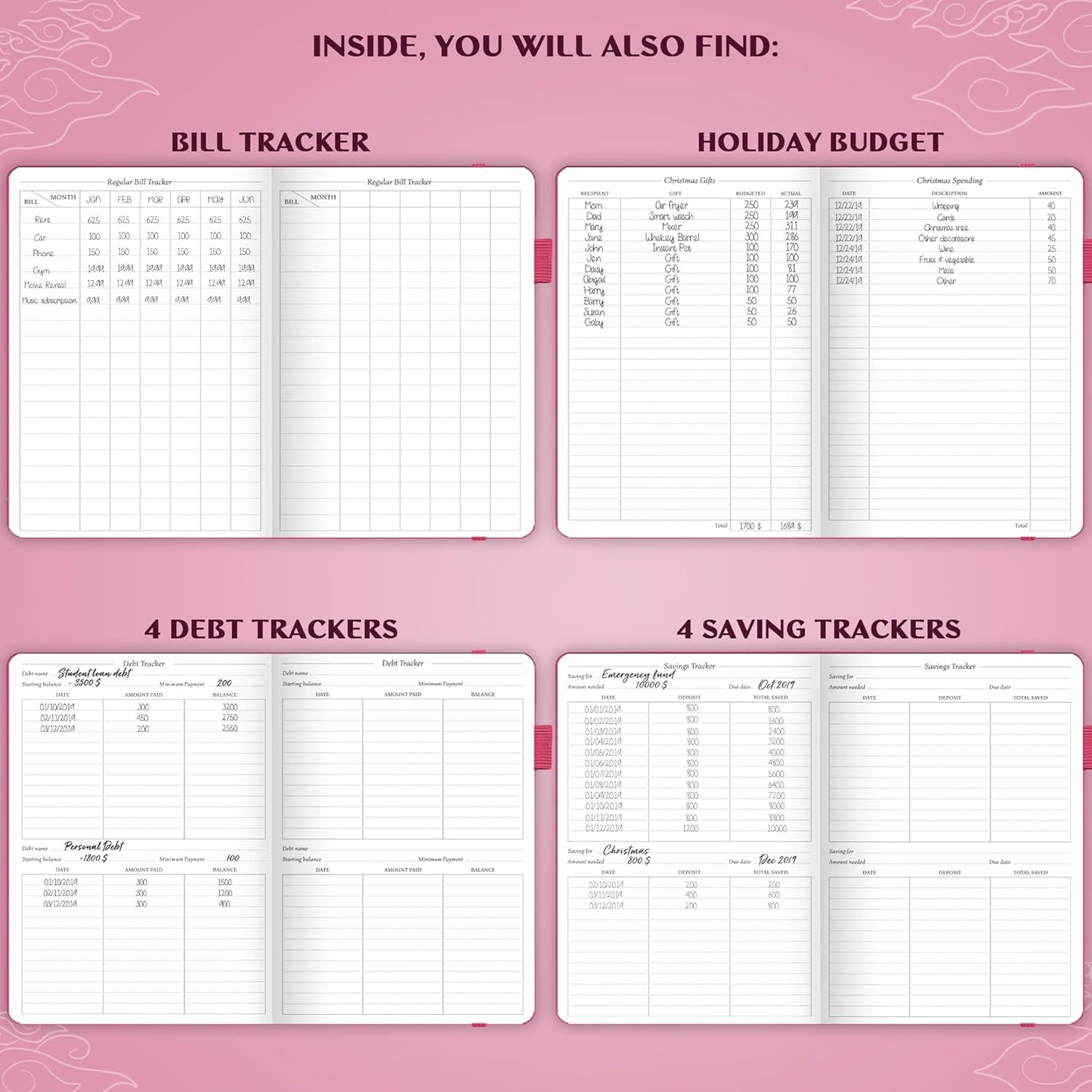 Legend Budget Planner – Financial Organizer Book. Money Account & Expense Tracker Notebook Journal for Household Monthly Budgeting (Hot Pink)