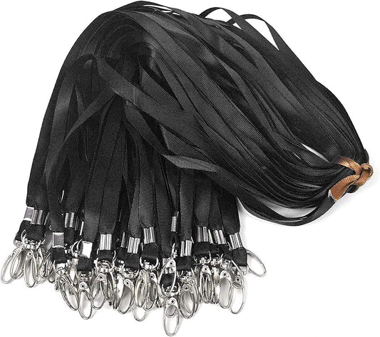 Lanyards 100Pcs Bulk Lanyard for Id Badges,Badge Lanyards Swivel Hooks Clips Great for Name Tags Badge