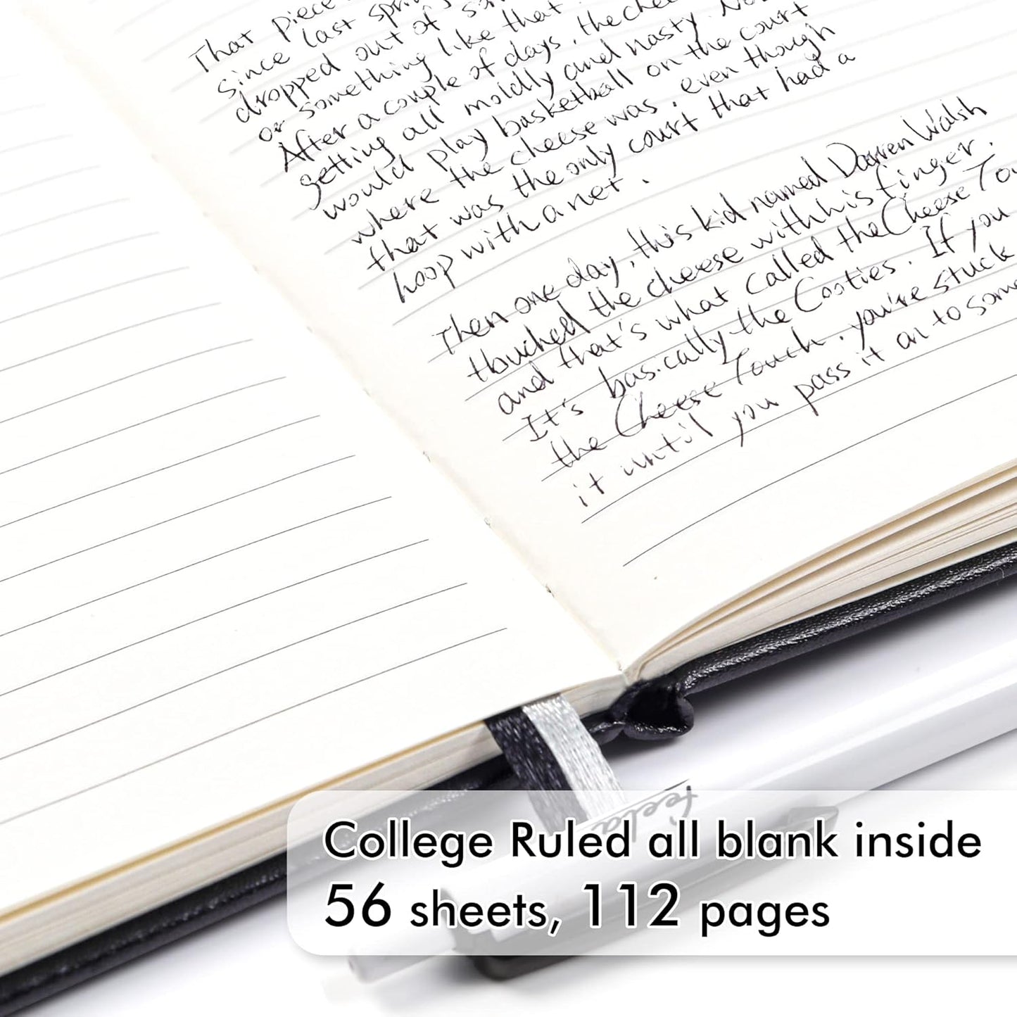 feela 3 Pack Pocket Notebook Journals with 3 Black Pens, A6 Mini Cute Small Journal Notebook Bulk Hardcover College Ruled Notepad with Pen Holder for Office School Supplies, 3.5”x 5.5”, Black