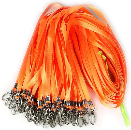 Lanyards 100Pcs Bulk Lanyard for Id Badges,Badge Lanyards Swivel Hooks Clips Great for Name Tags Badge