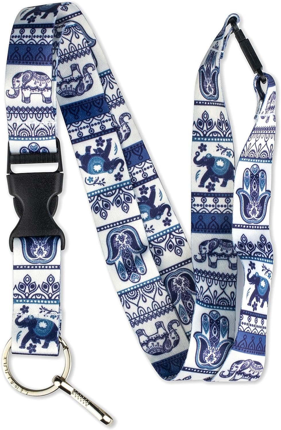 Limeloot Lanyard for Keys, ID Badge, Accessories | Neck Lanyard for Men and Women with Quick Release Buckle and Flat Ring