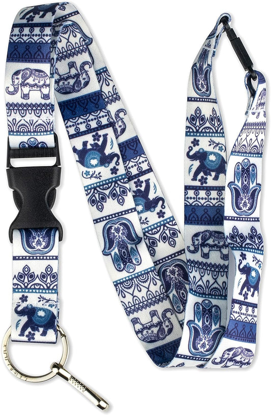 Limeloot Lanyard for Keys, ID Badge, Accessories | Neck Lanyard for Men and Women with Quick Release Buckle and Flat Ring