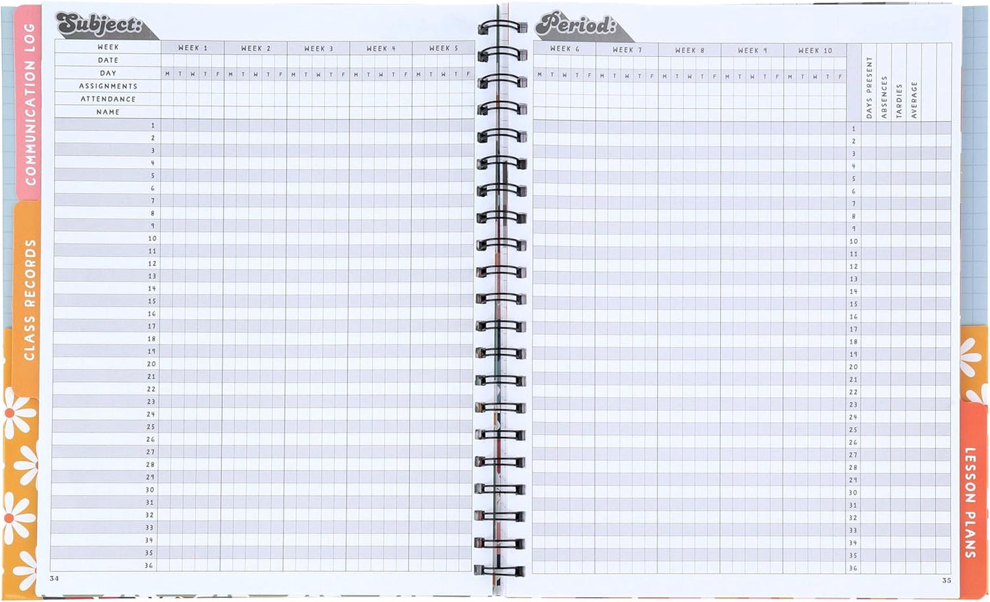 Renewing Minds, Groovy Pink & White Checkerboard Lesson Plan & Record Book