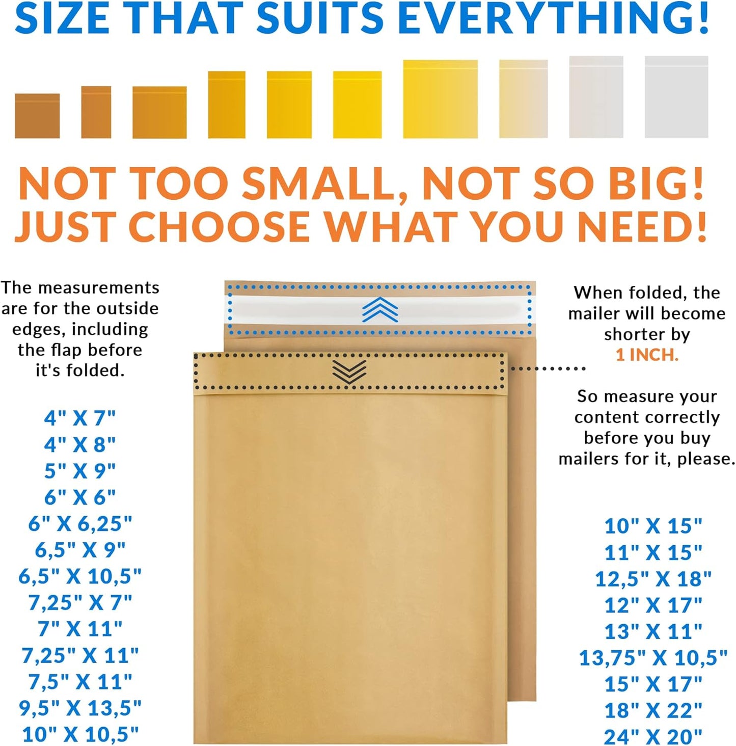 ABC PACK & SUPPLY Brown Kraft Bubble Mailer Envelopes, 7.25 x 11 Inches. 440 Pack Mail Padded Envelopes Self Seal. Kraft Bubble Mailers. Tear-Resistant Mailing Envelope Padded. Sturdy Paper Mailer