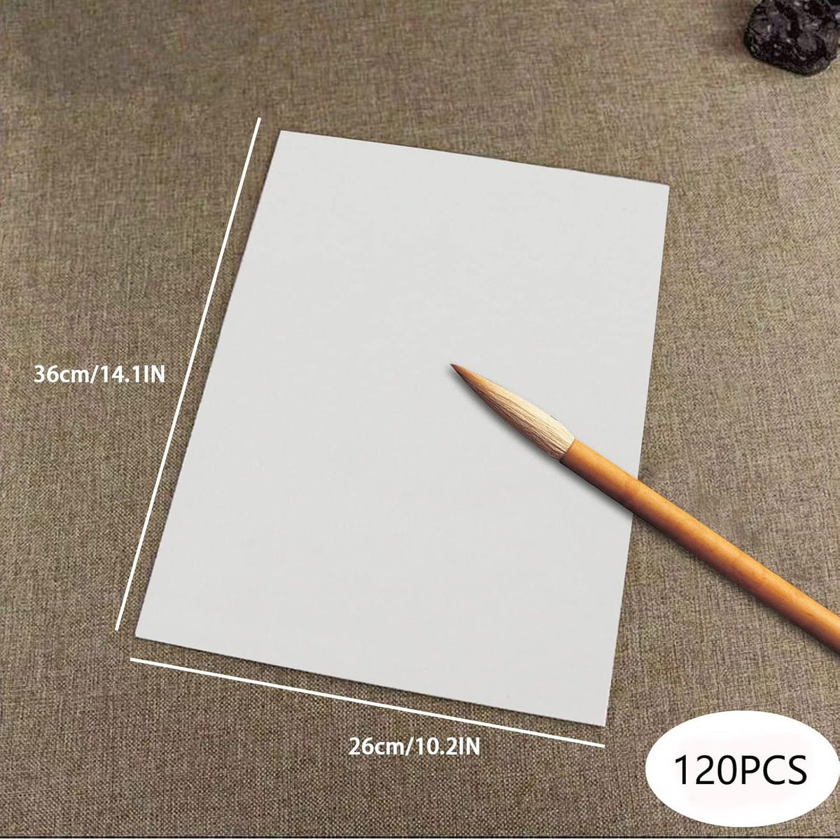 Chinese Blank Xuan Paper Raw, Calligraphy Brush Ink Writing Sumi Rice Paper Without Grids, White Sheng Xuan Paper for Beginner & Intermediate Practice Painting Techniques (30 Sheets)