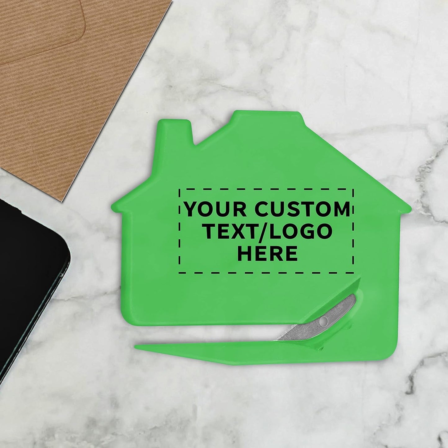 Custom House Letter Openers Set of 100, Personalized Bulk Pack - Perfect for Home or Office - TGreen