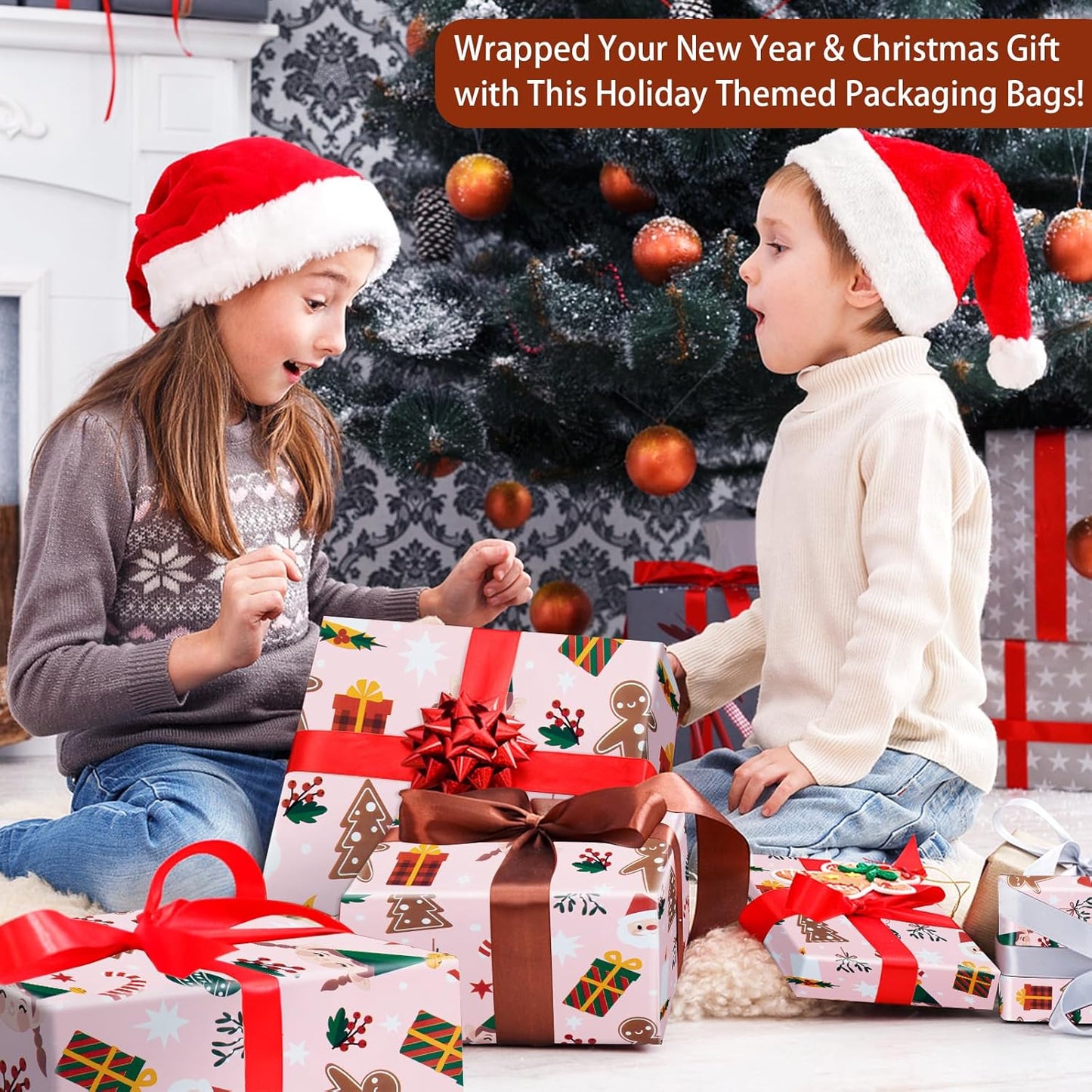 Oududianzi Christmas Poly Mailers 10x13, 50Pack Christmas Shipping Bags, Mailing Bags, Christmas Mailers Poly Bags for Shipping, Holiday Poly mailers 10x13, Christmas Packaging Bags